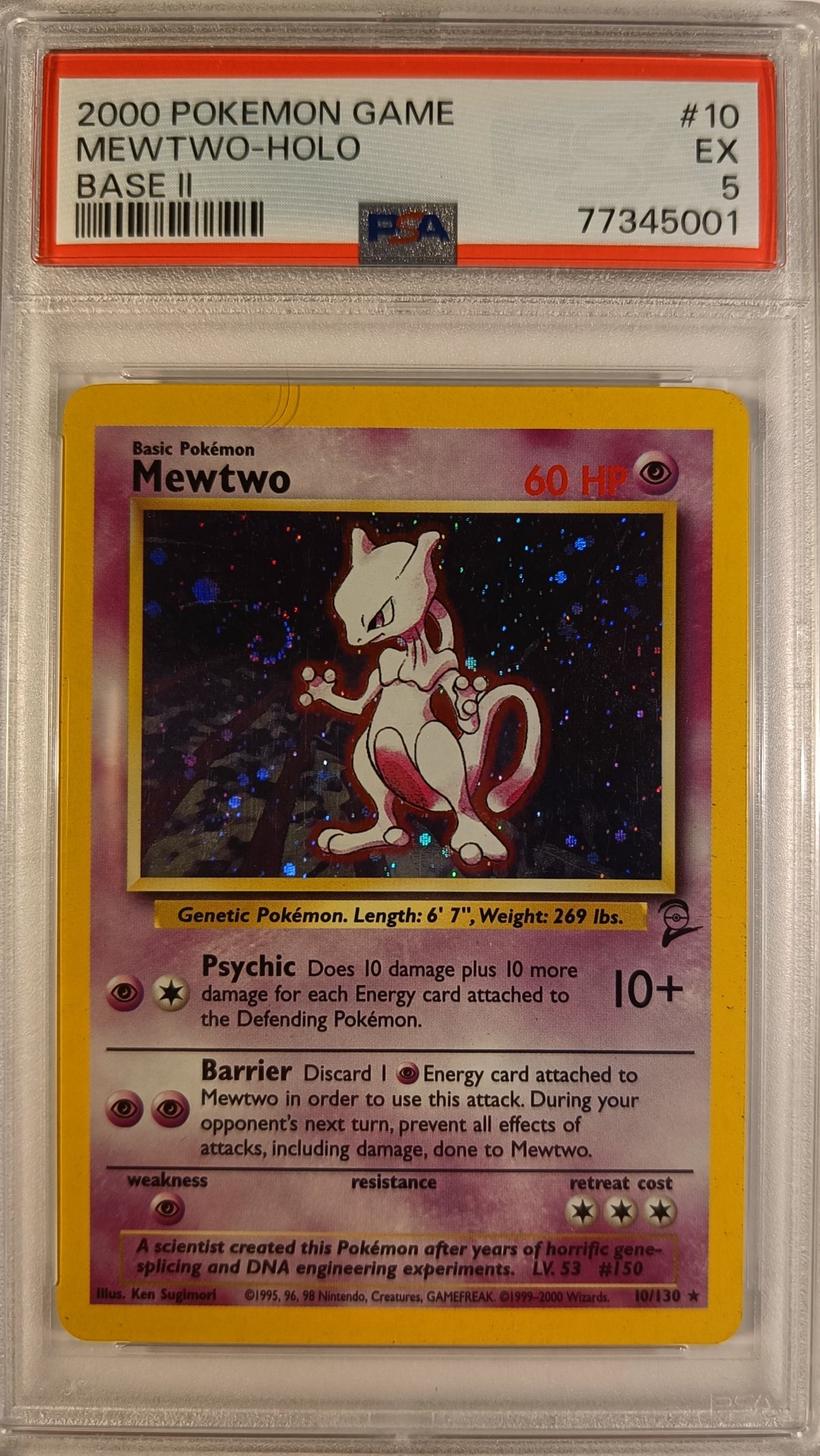 Mewtwo Holo Rare Psa Psa Kort Pokemonshop