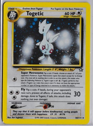 Togetic Holo Rare Brugt Brugte Kort Pokemonshop