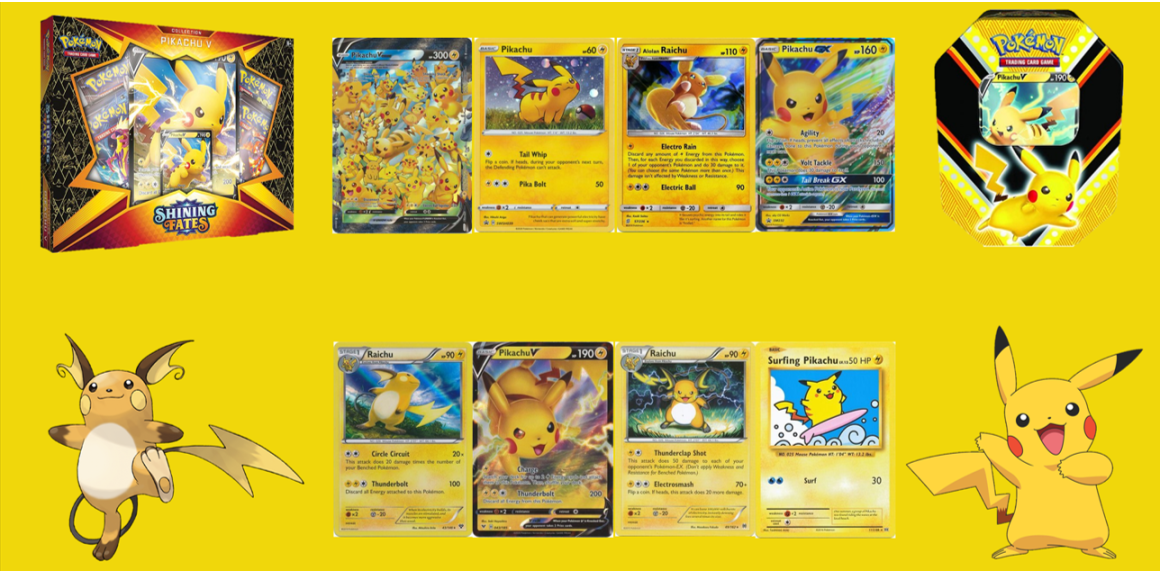 Se det kæmpe udvalg af Pikachu og Raichu