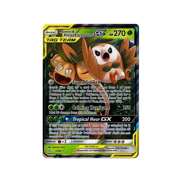 Rowlet &amp; Alolan Exeggutor GX