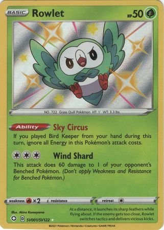 Rowlet Shiny Rare - Udvalgte - Pokemonshop