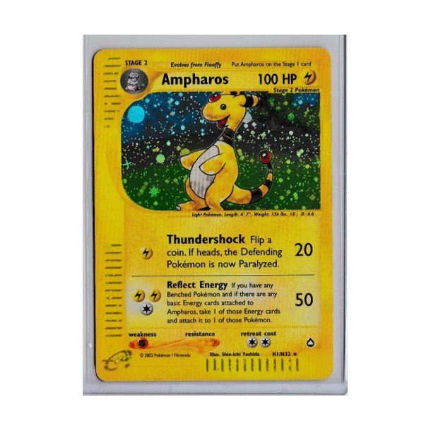 Ampharos Holo Rare (brugt)