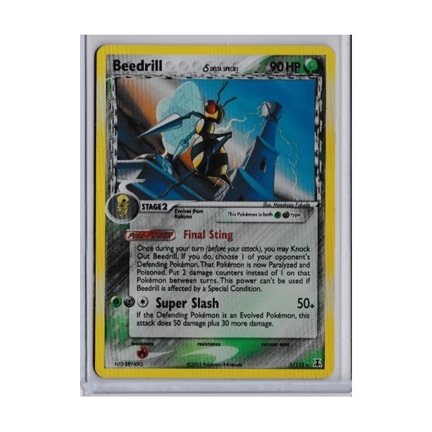 Beedrill Holo Rare (brugt)