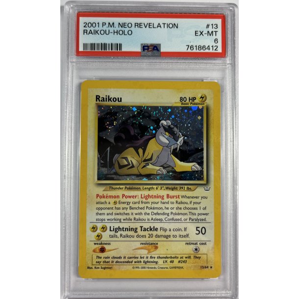 Raikou Holo Rare - PSA 6