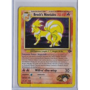 Brock's Ninetales Holo Rare (brugt)