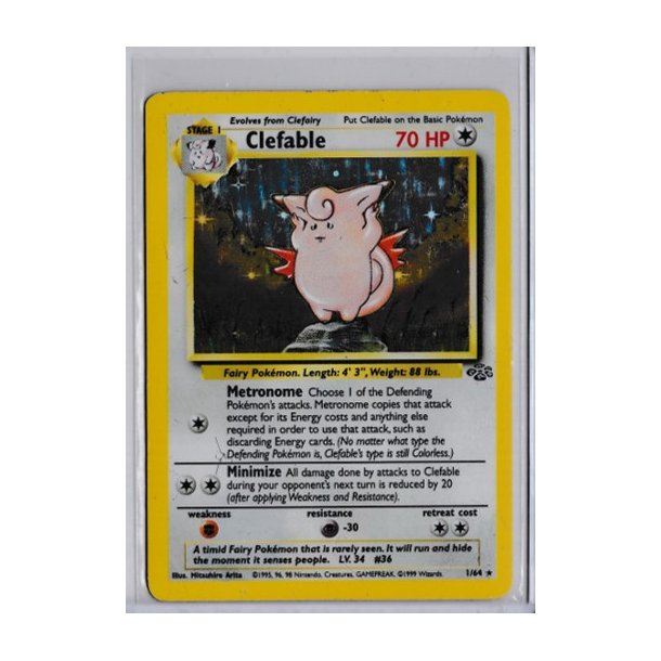 Clefable Holo Rare (brugt)