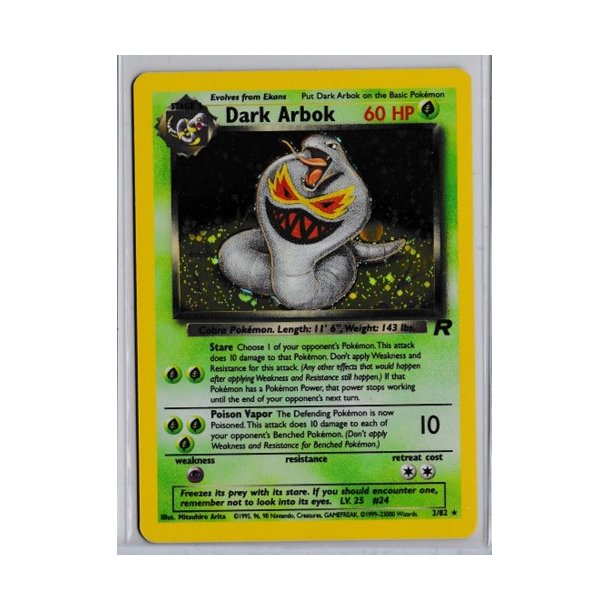 Dark Arbok Holo Rare (brugt)