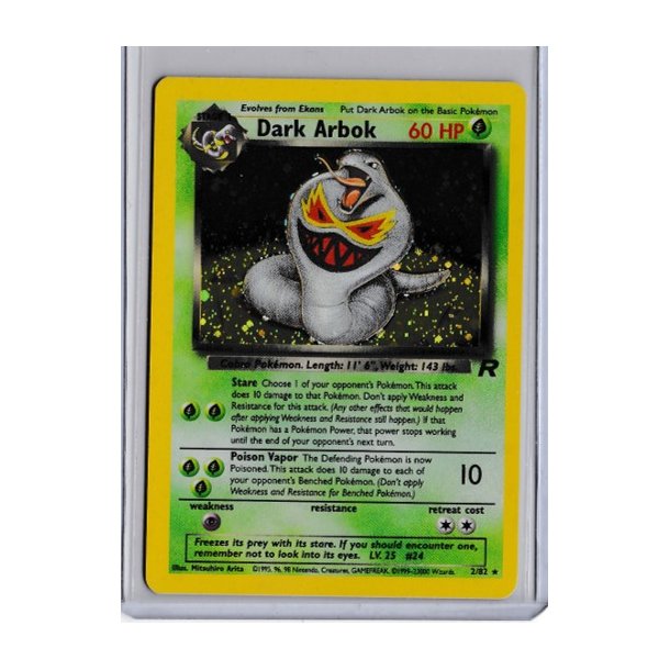 Dark Arbok Holo Rare (brugt)