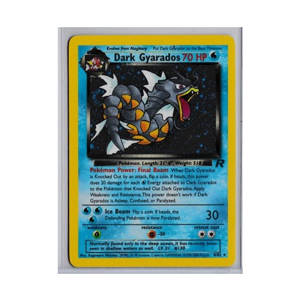 Dark Gyarados Holo Rare (brugt)