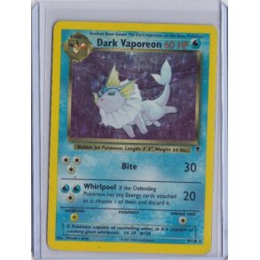 Dark Vaporeon Holo Rare (brugt)