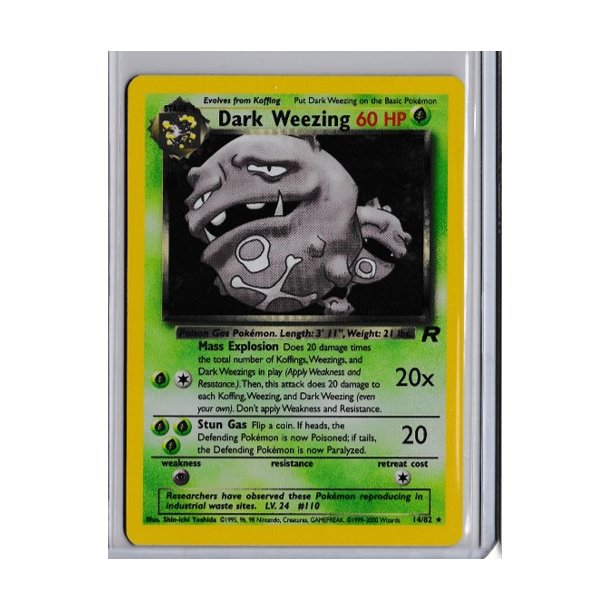 Dark Weezing Holo Rare (brugt)