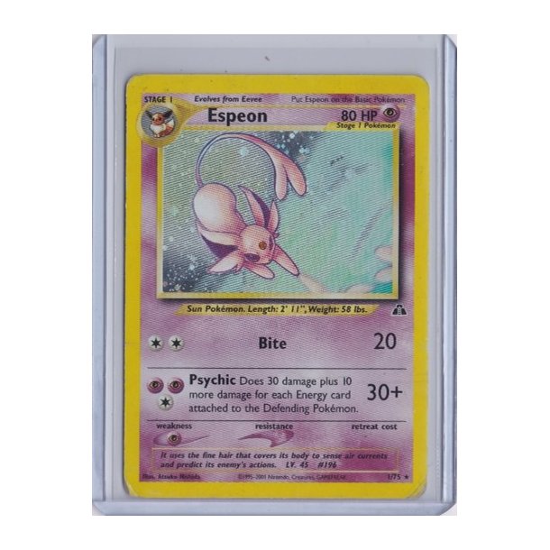 Espeon Holo Rare (brugt)