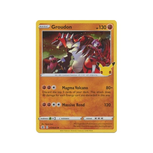 Groudon Holo Rare
