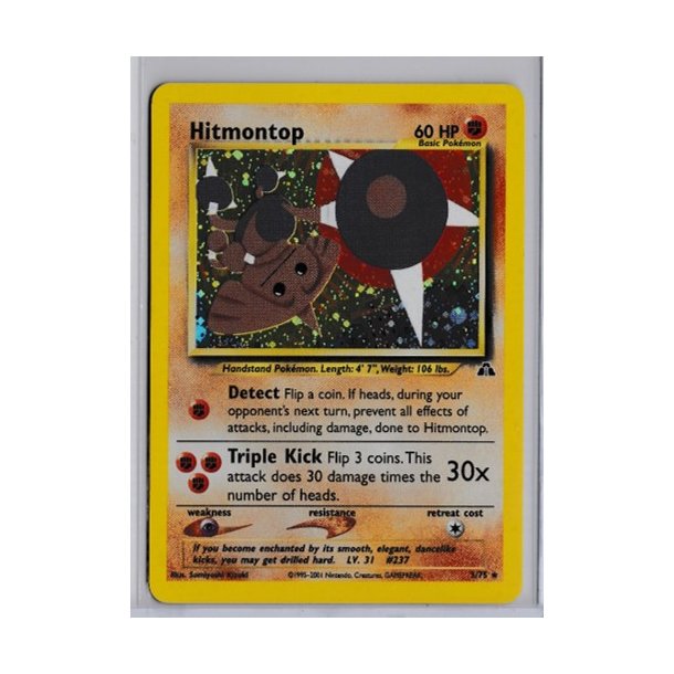 Hitmontop Holo Rare (brugt)
