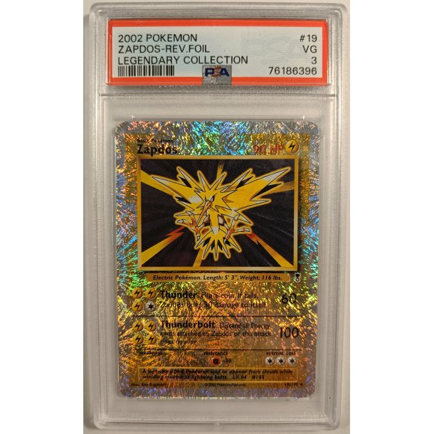 Zapdos Reverse Foil - PSA 3