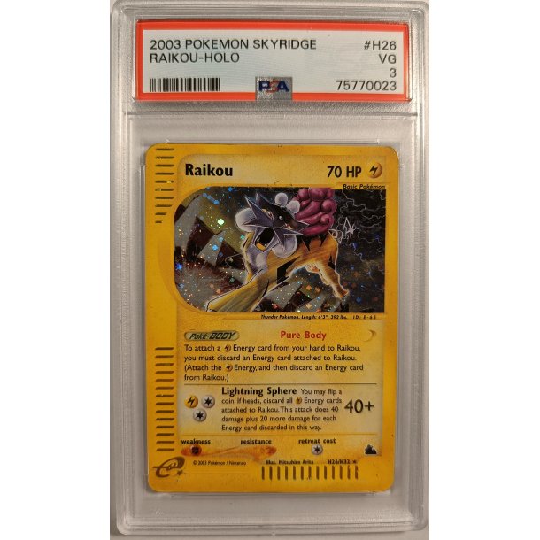 Raikou Holo Rare - PSA 3