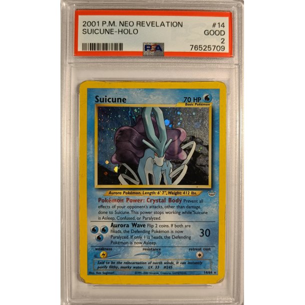 Suicune Holo Rare - PSA 2