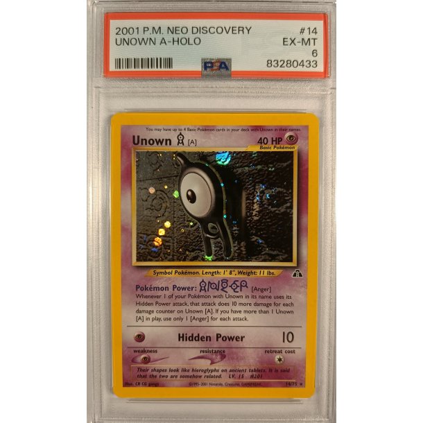 Unown Holo Rare - PSA 6