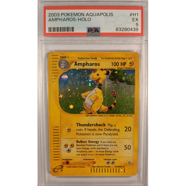 Ampharos Holo Rare - PSA 5