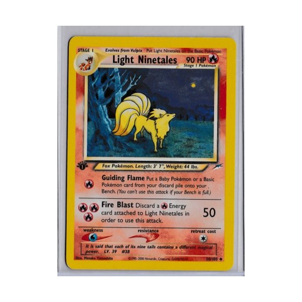 Light Ninetales 1st Edition (brugt)