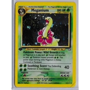 Meganium Holo Rare 1st Edition (brugt)