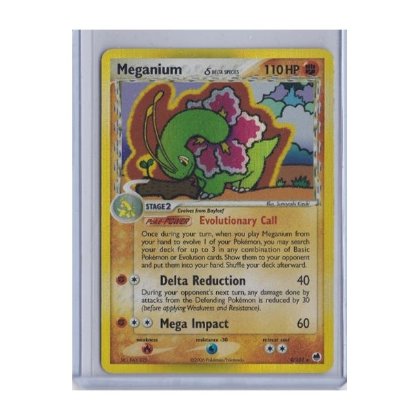 Meganium Holo Rare (brugt)
