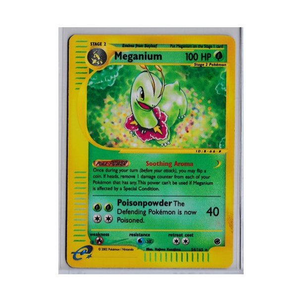 Meganium Reverse Holo Rare (brugt) Brugte