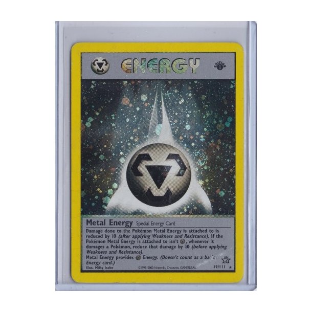 Metal Energy Holo Rare 1st Edition (brugt) Brugte kort