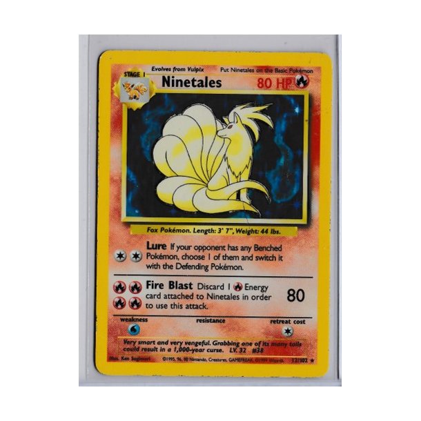 Ninetales Holo Rare (brugt)