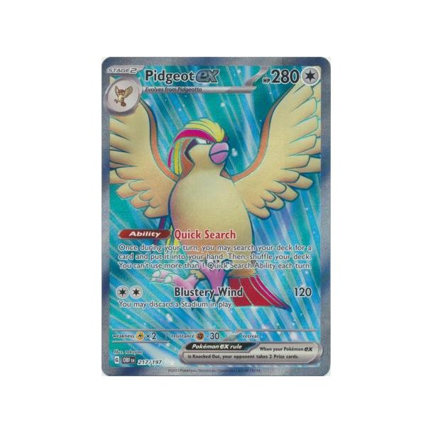 Pidgeot Full Art EX