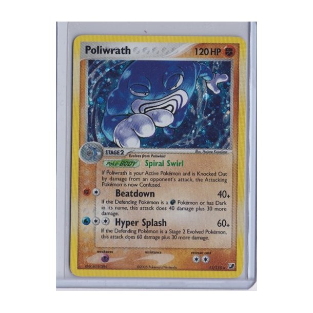 Poliwrath Holo Rare (brugt)