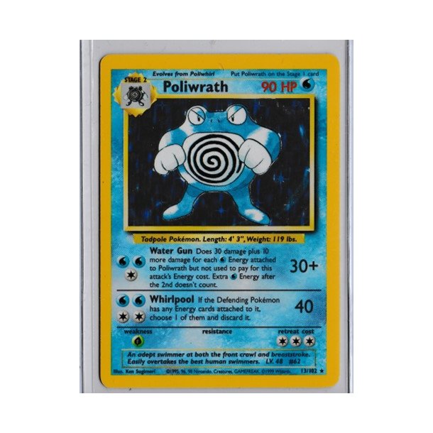 Poliwrath Holo Rare (brugt)