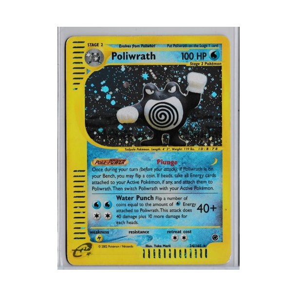 Poliwrath Holo Rare (brugt)