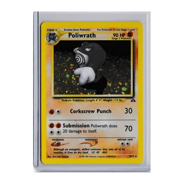 Poliwrath Holo Rare (brugt)
