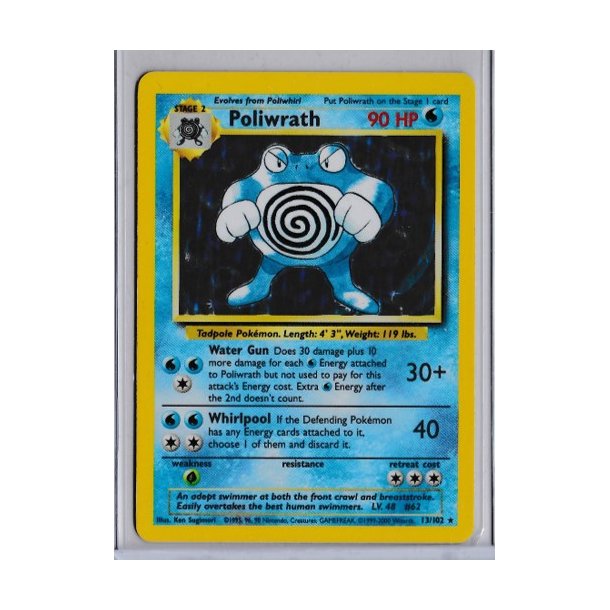 Poliwrath Holo Rare (brugt)