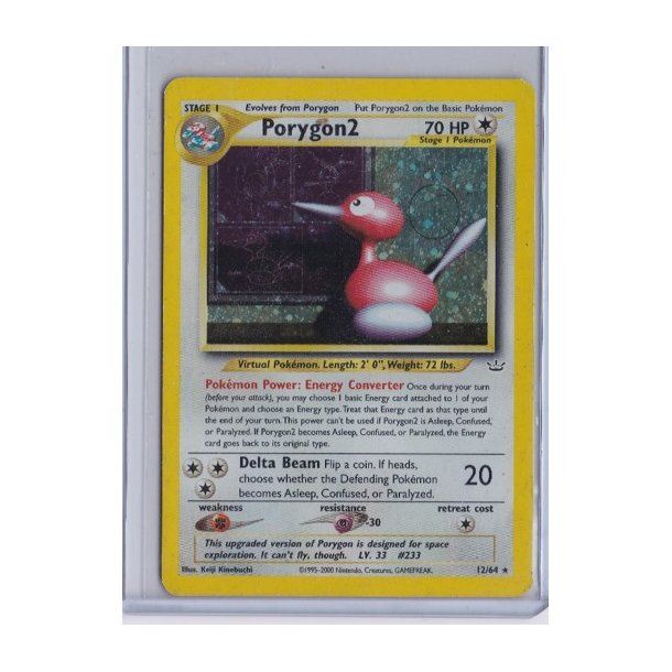 Porygon2 Holo Rare (brugt)