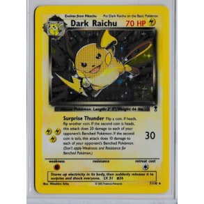 Dark Raichu Holo Rare (brugt)