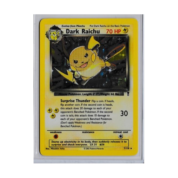 Dark Raichu Holo Rare (brugt)