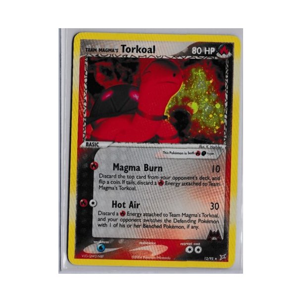 Team Magma's Torkoal Holo Rare (brugt)