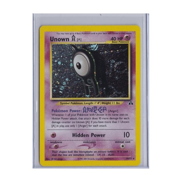 Unown Holo Rare (brugt)
