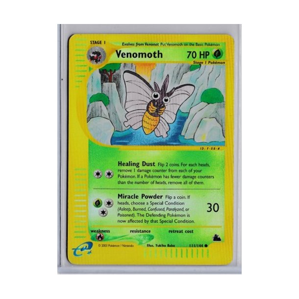 Venomoth Reverse Holo Rare (brugt)