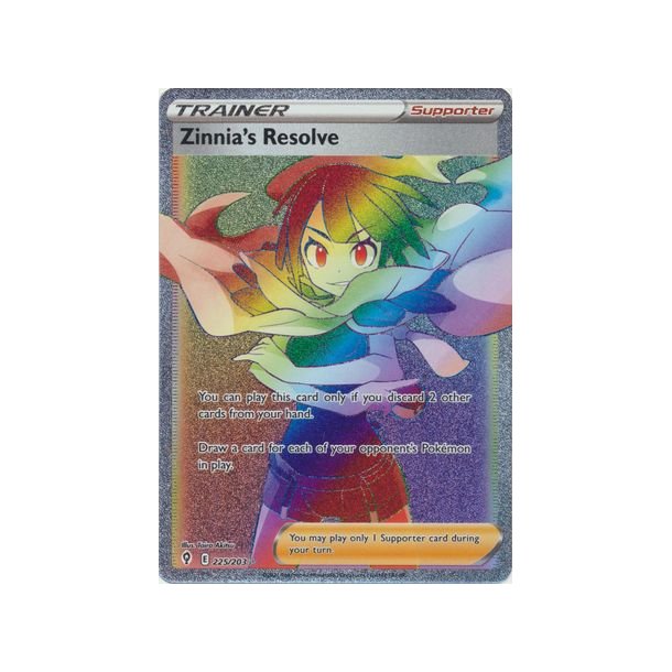 Zinnia's Resolve Hyper Rare Træner kort