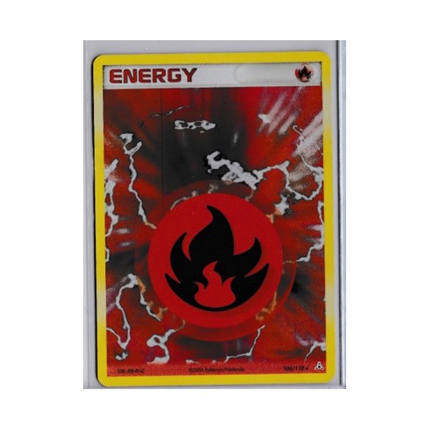Fire Energy Holo Rare (brugt)