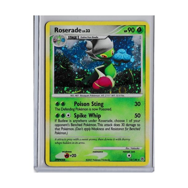Roserade Holo Rare (brugt)