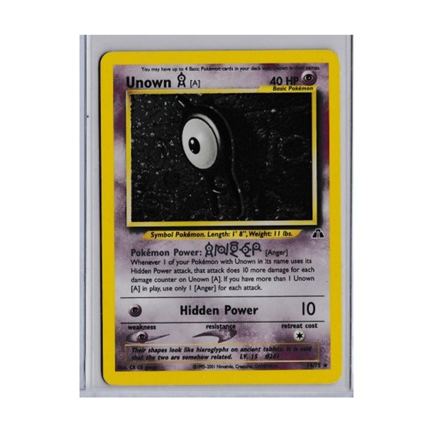 Unown (A) Holo Rare (brugt)