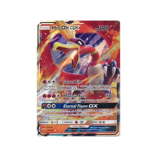 Pokemon Ho-oh Hooh Ho Oh GX Custom Full Art Metal Pokemon Card -   Denmark