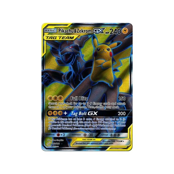 Pikachu &amp; Zekrom Full Art GX 