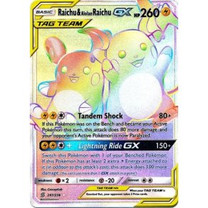 Raichu & Alolan Raichu Hyper Rare GX