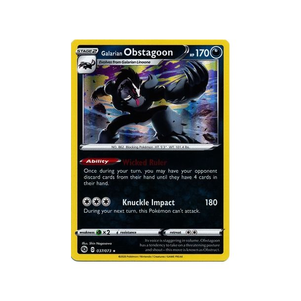 Galarian Obstagoon Holo Rare